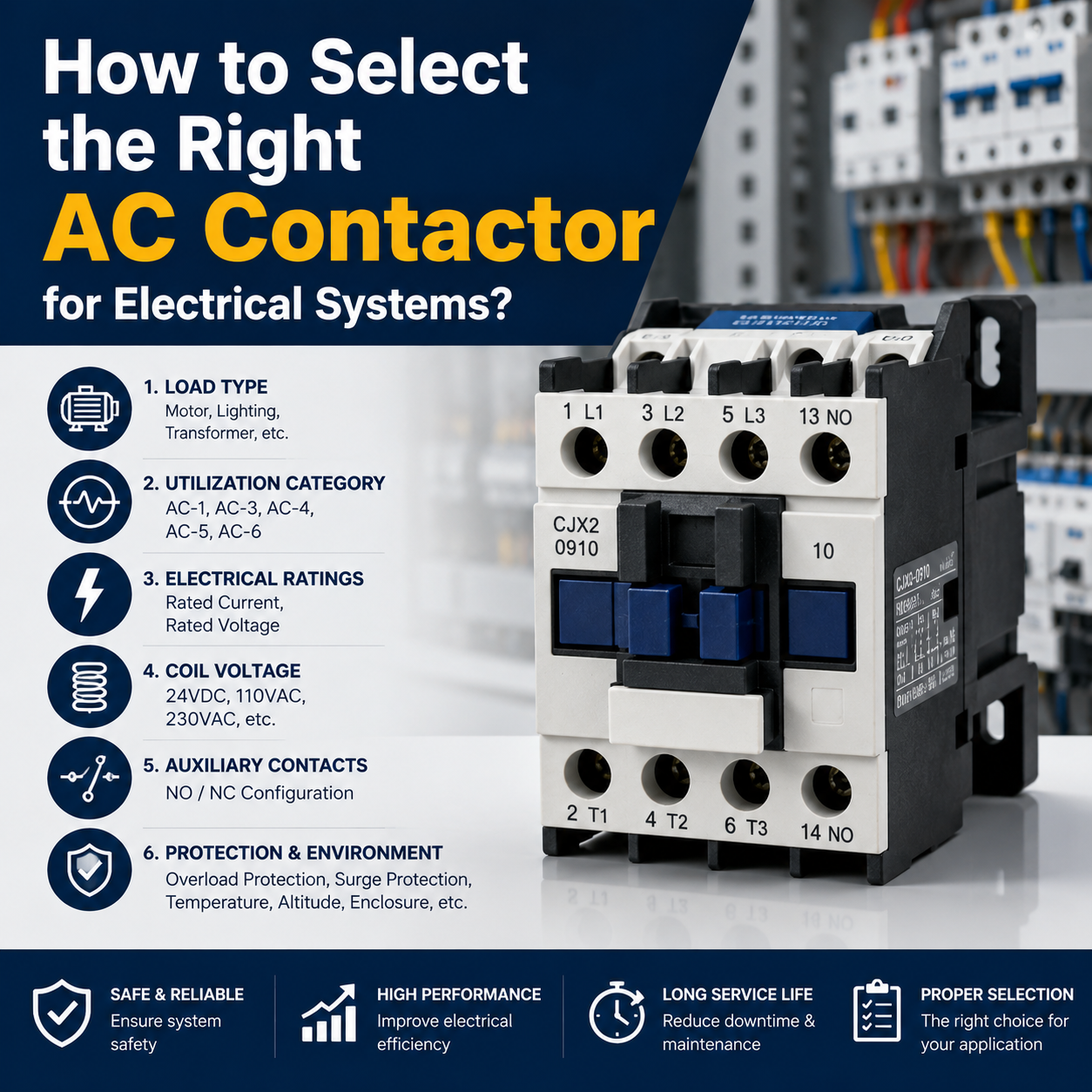 How to Select the Right AC Contactor for Electrical Systems?